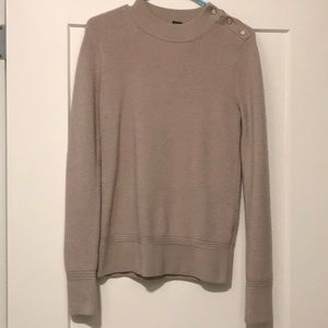 Club Monaco lilac sweater with gold buttons